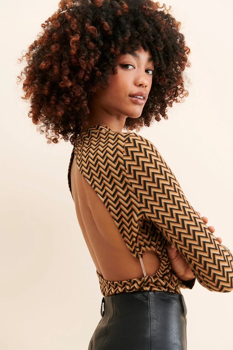 ASTR the Label Capree Open-Back Bodysuit