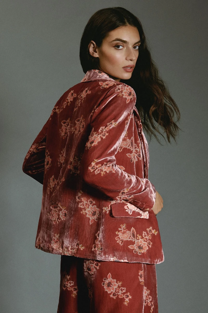 Hutch Floral Velvet Blazer