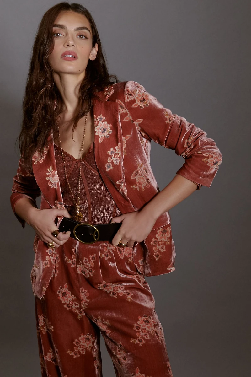 Hutch Floral Velvet Blazer