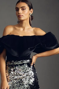 Hutch Velvet Off-The-Shoulder Top