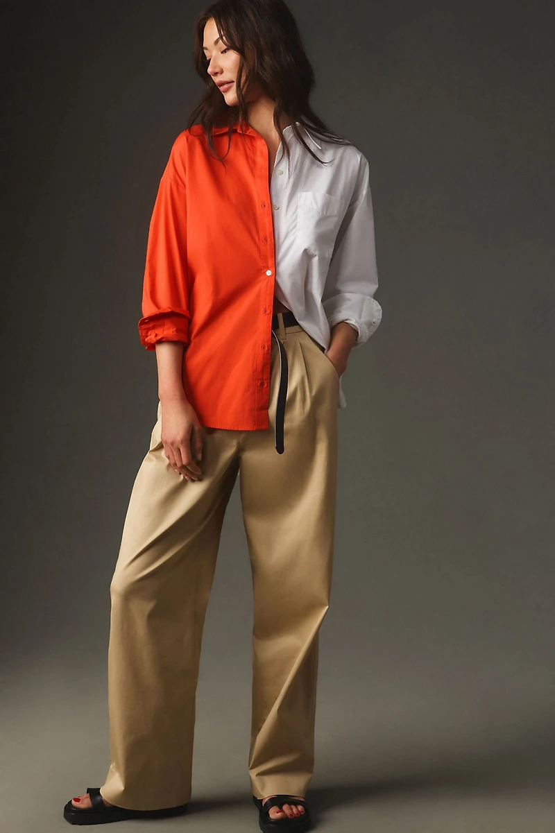 Maeve The Bennet Buttondown Shirt: Colorblock Edition