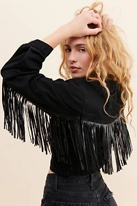 [BLANKNYC] Battle Ship Fringe Jacket