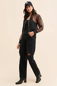 GSTQ Sheer Bomber Jacket