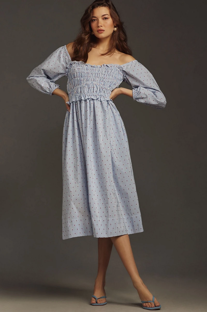 Maeve Smocked Midi Dress