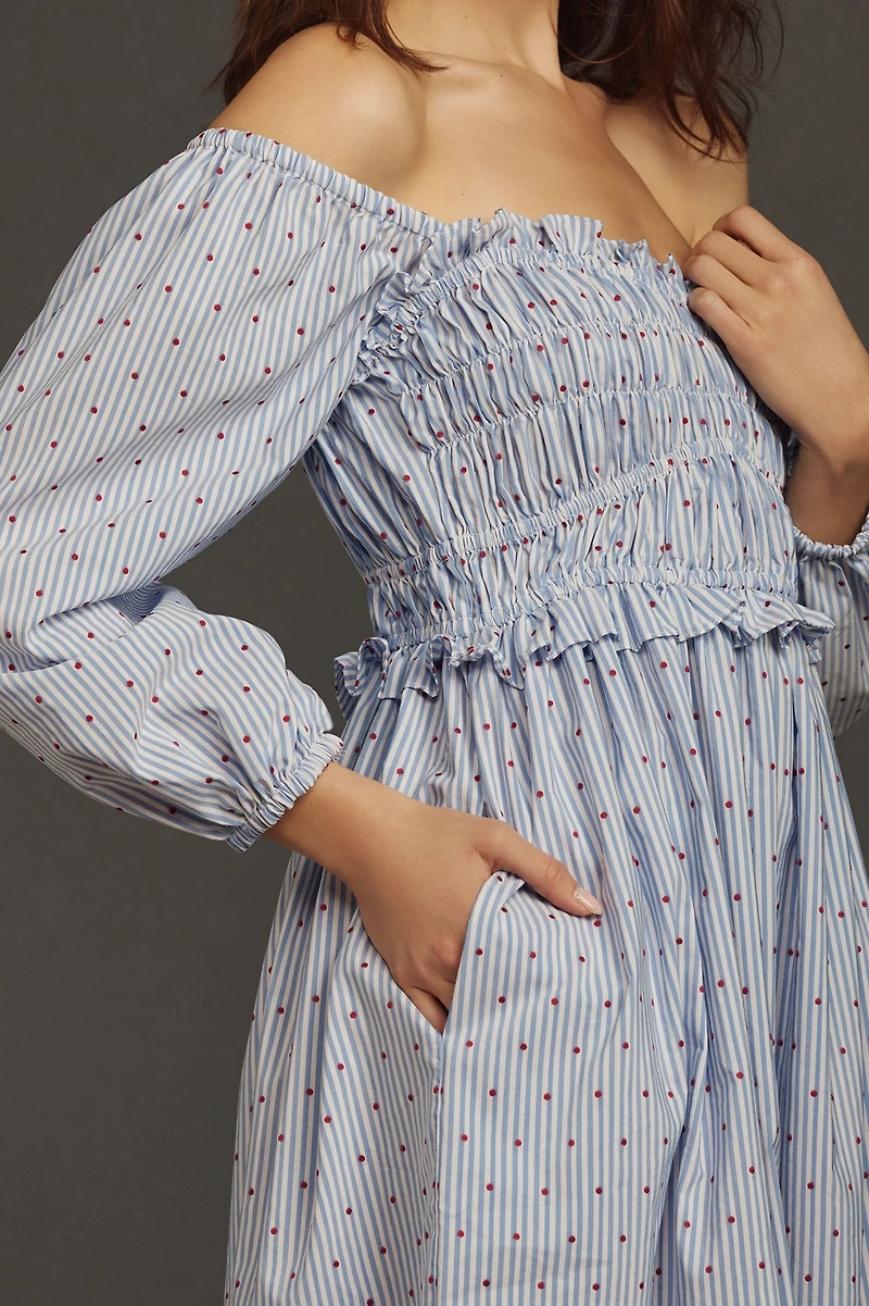 Maeve Smocked Midi Dress