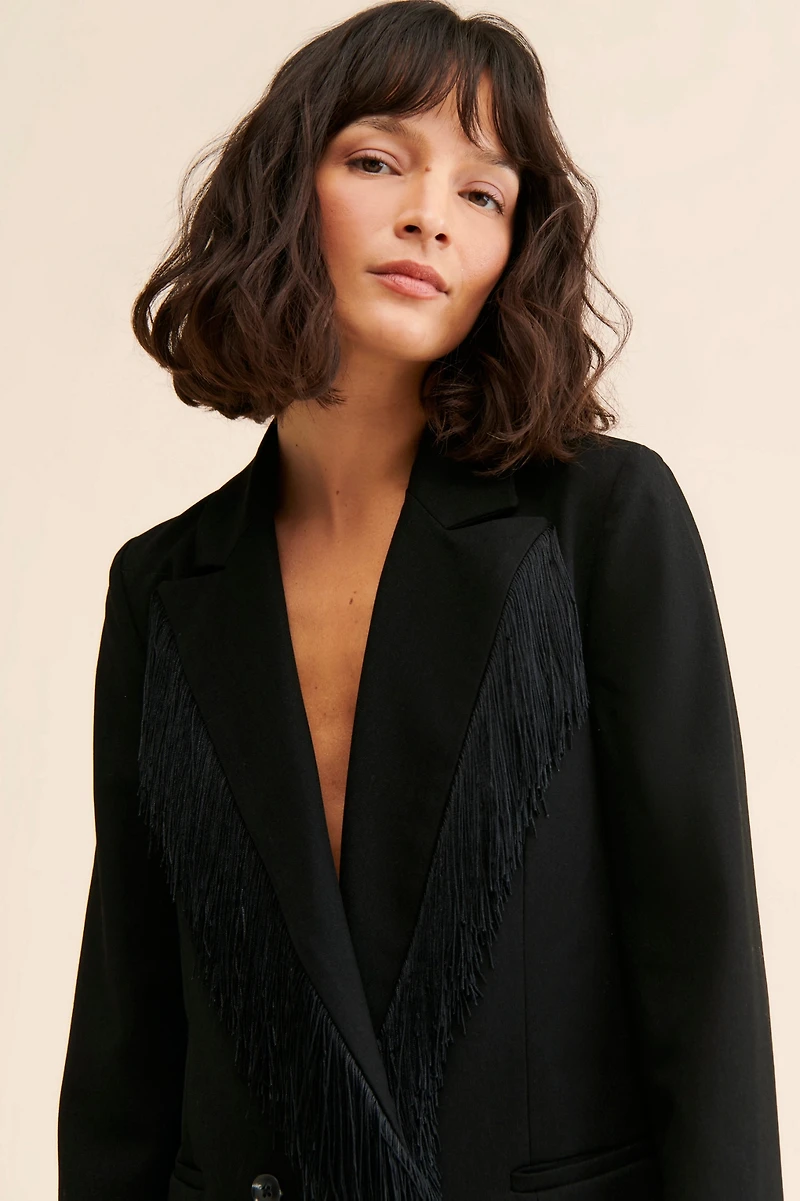 Hutch Double Breasted Fringe Blazer