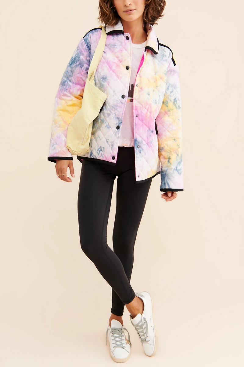 Avec Les Filles Tie-Dye Reversible Quilted Jacket