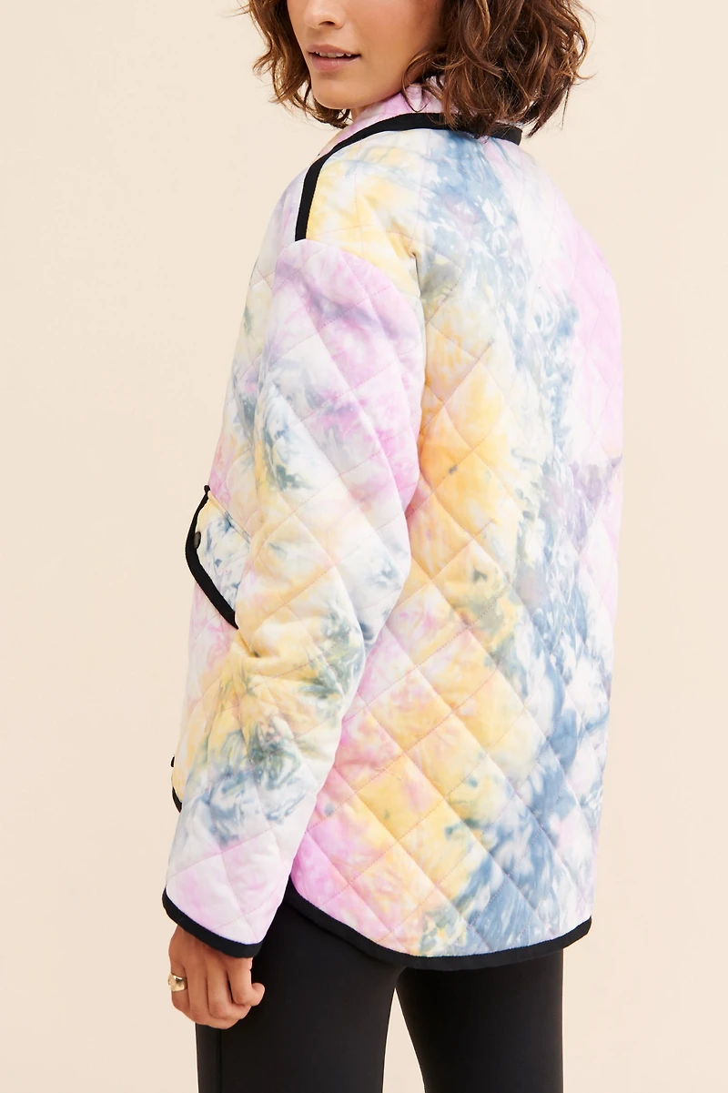 Avec Les Filles Tie-Dye Reversible Quilted Jacket