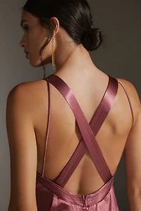 Cross-Back Midi Dress