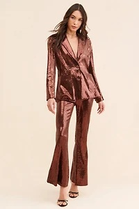 Flat White Disco Sequin Blazer
