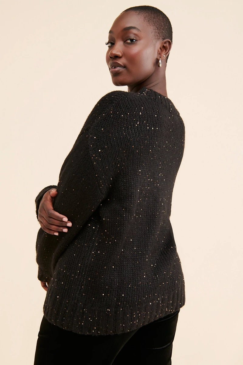 Eloquii Sequin Knit Sweater
