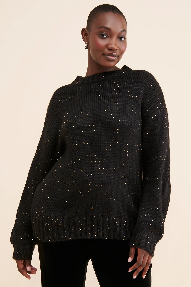 Eloquii Sequin Knit Sweater