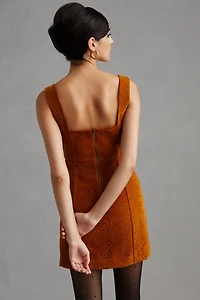 Maeve Faux Suede Shift Mini Dress