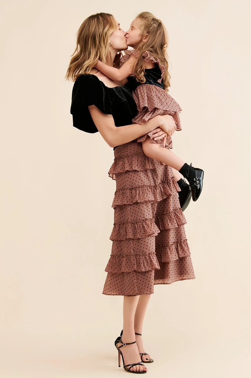 Rachel Parcell Tiered Ruffle Midi Skirt