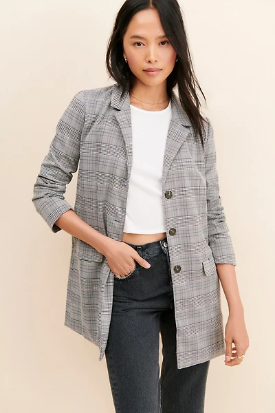 Steve Madden Get Plaid Blazer