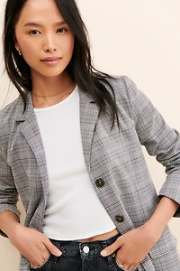 Steve Madden Get Plaid Blazer