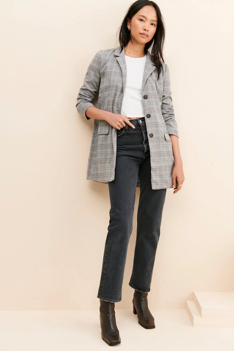 Steve Madden Get Plaid Blazer