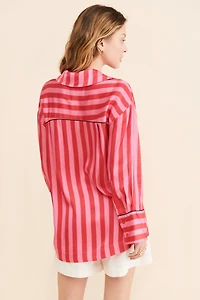 Damson Madder Joni Stripe Satin Shirt