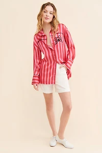 Damson Madder Joni Stripe Satin Shirt