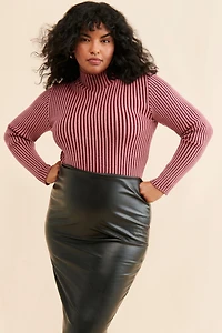 Eloquii Two Toned Ribbed Sweater
