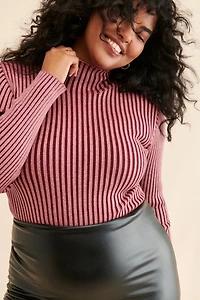 Eloquii Two Toned Ribbed Sweater