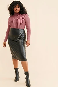 Eloquii Two Toned Ribbed Sweater