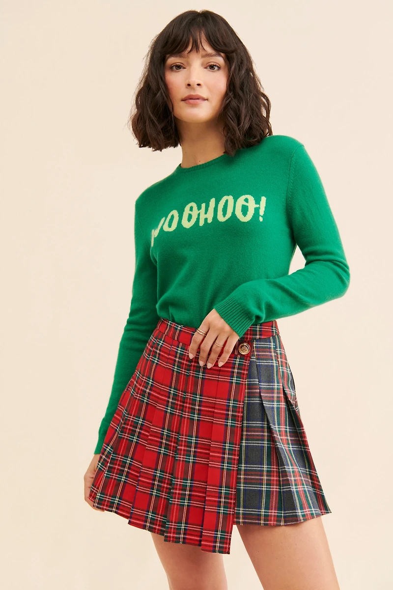 Mare Asymmetrical Pleated Skirt