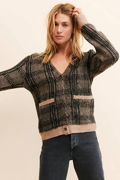 Brixton Baja Plaid Cardigan