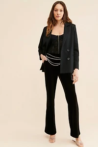 Good American Velvet Flare Trousers