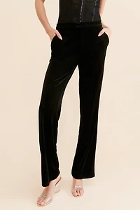 Good American Velvet Flare Trousers