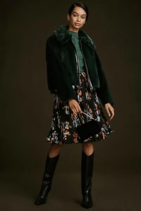 Maeve Zip Up Faux Fur Jacket