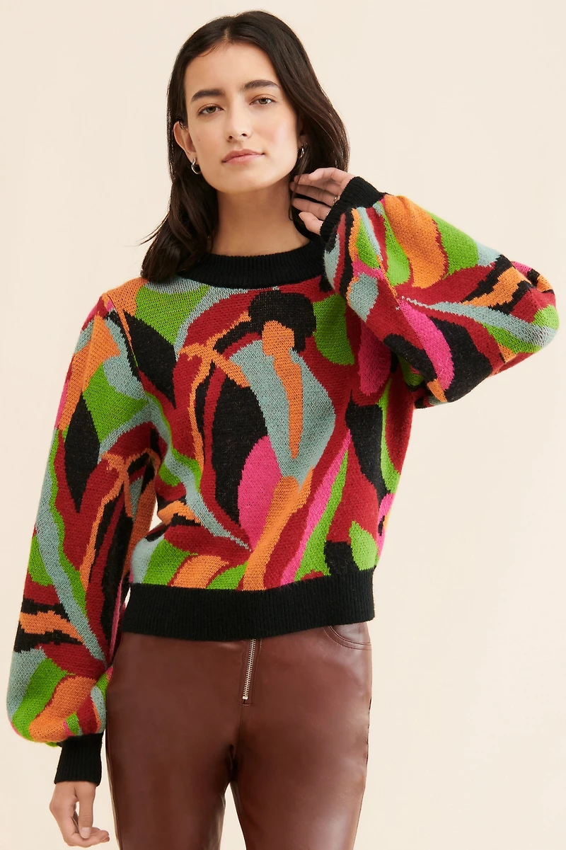 FARM Rio The Dance Multicolor Knit Sweater