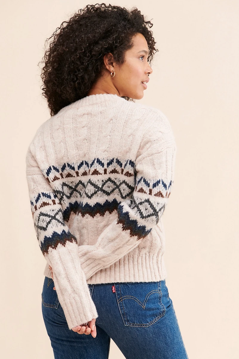 Line + Dot Noah Fair Isle Sweater