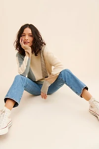 Few Moda Contrast Cable Pullover