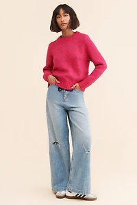 En Saison Metallic Floral Sweater