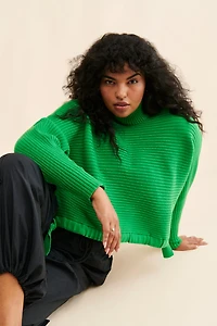 Eloquii Tunnel Hem Oversized Sweater