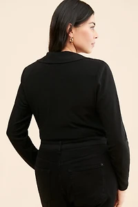 Eloquii Sparkle Knit Cowl Neck Bodysuit