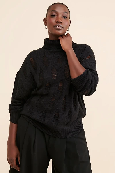Eloquii Novelty Stitch Sweater