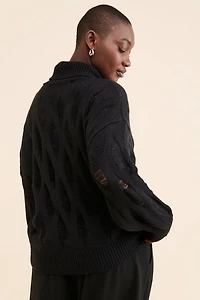 Eloquii Novelty Stitch Sweater