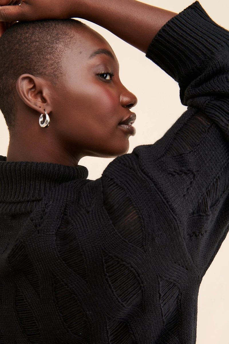 Eloquii Novelty Stitch Sweater