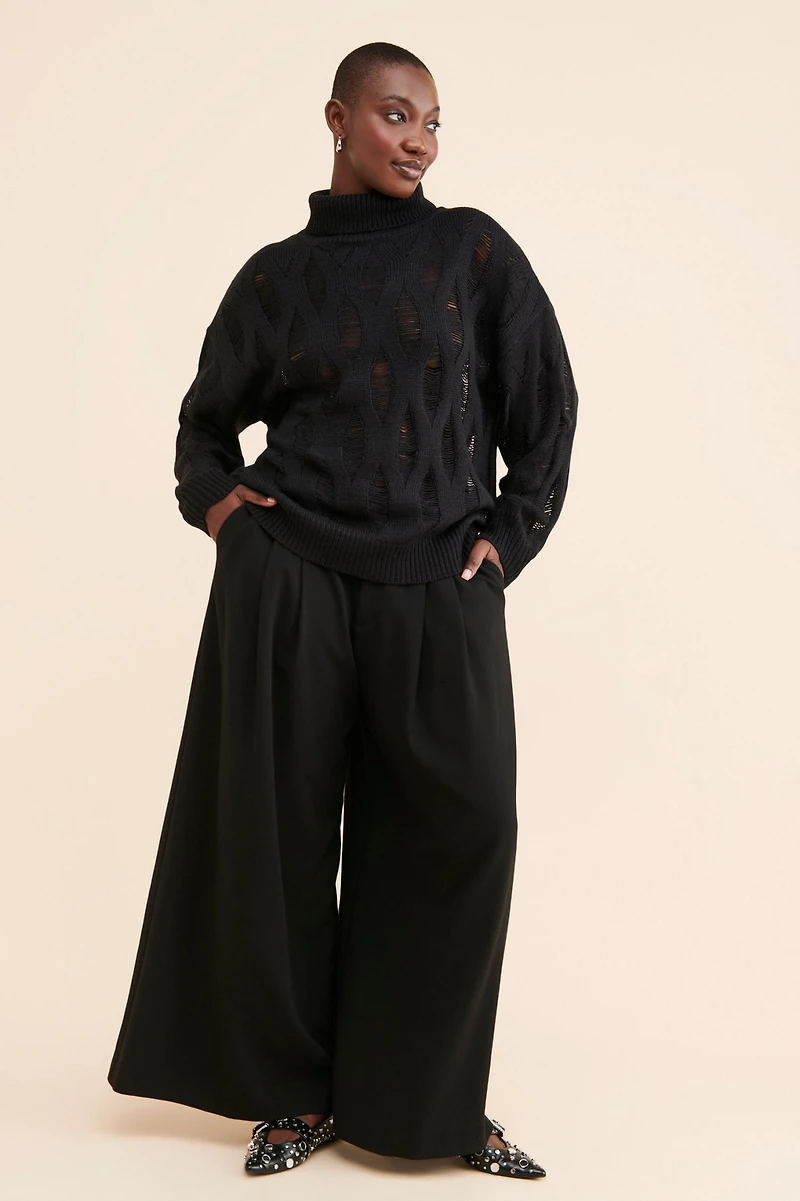 Eloquii Novelty Stitch Sweater