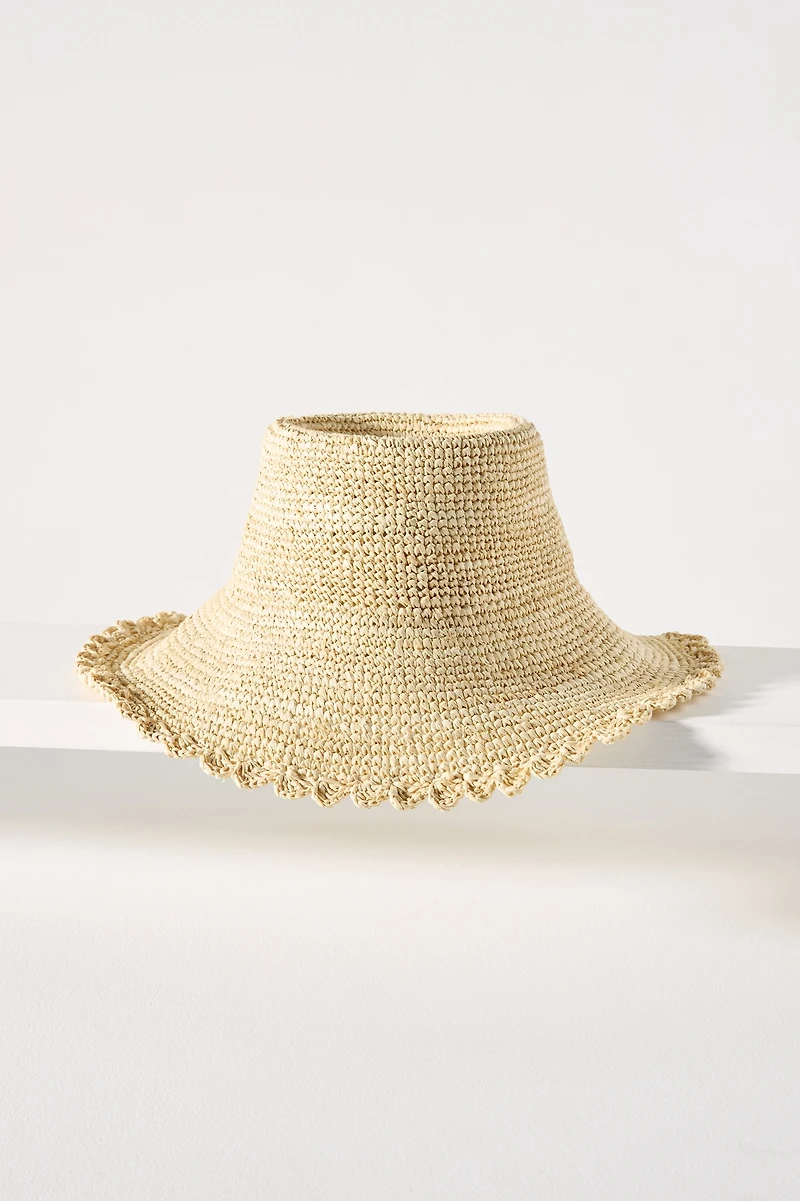 Raffia Boater Hat
