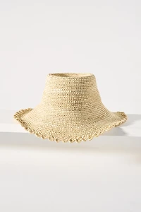 Raffia Boater Hat