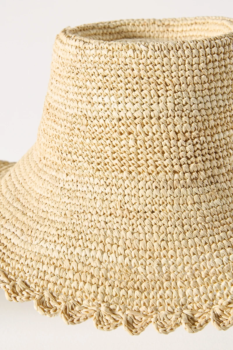 Raffia Boater Hat