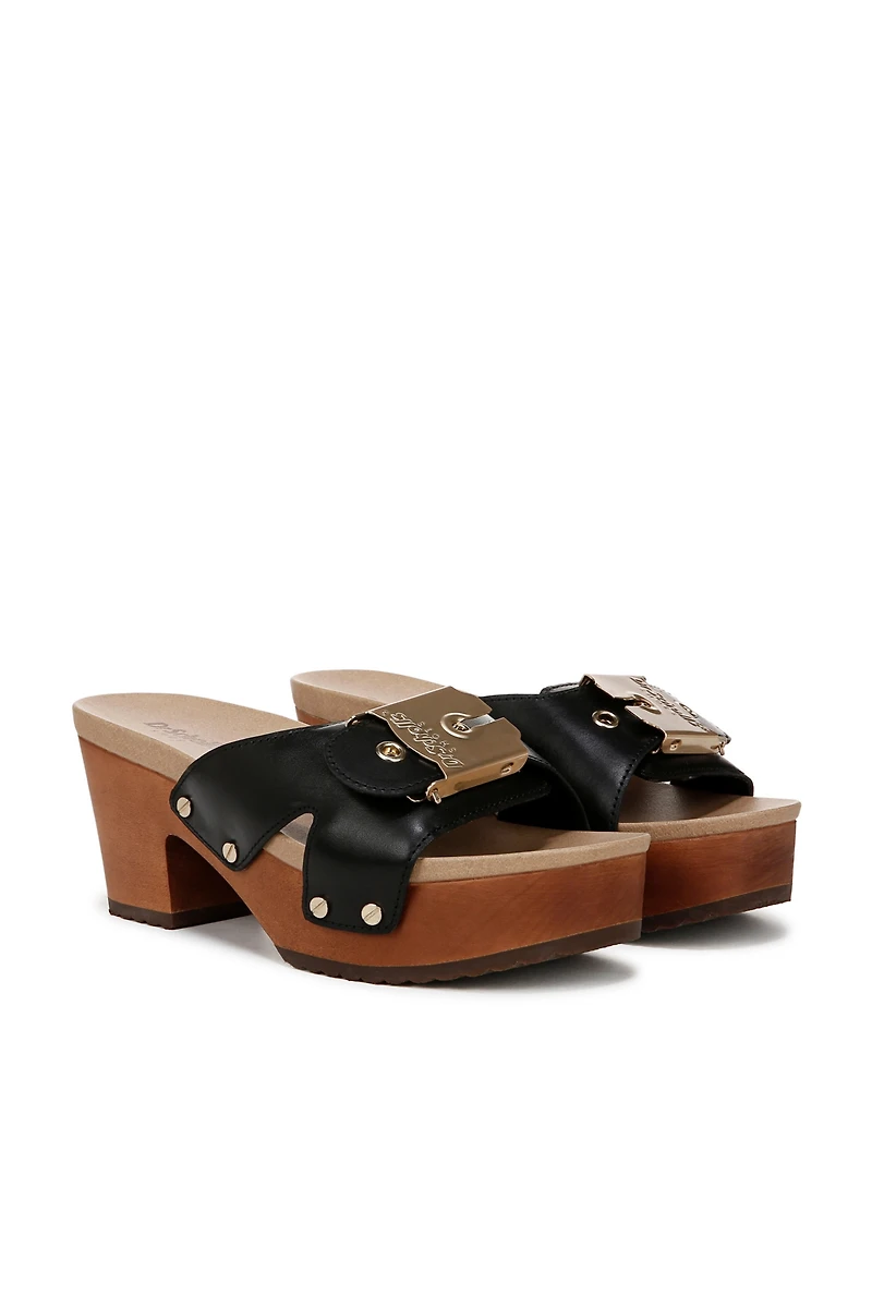 Dr. Scholl's Original Max Too Wood-Bottom Platform Sandals