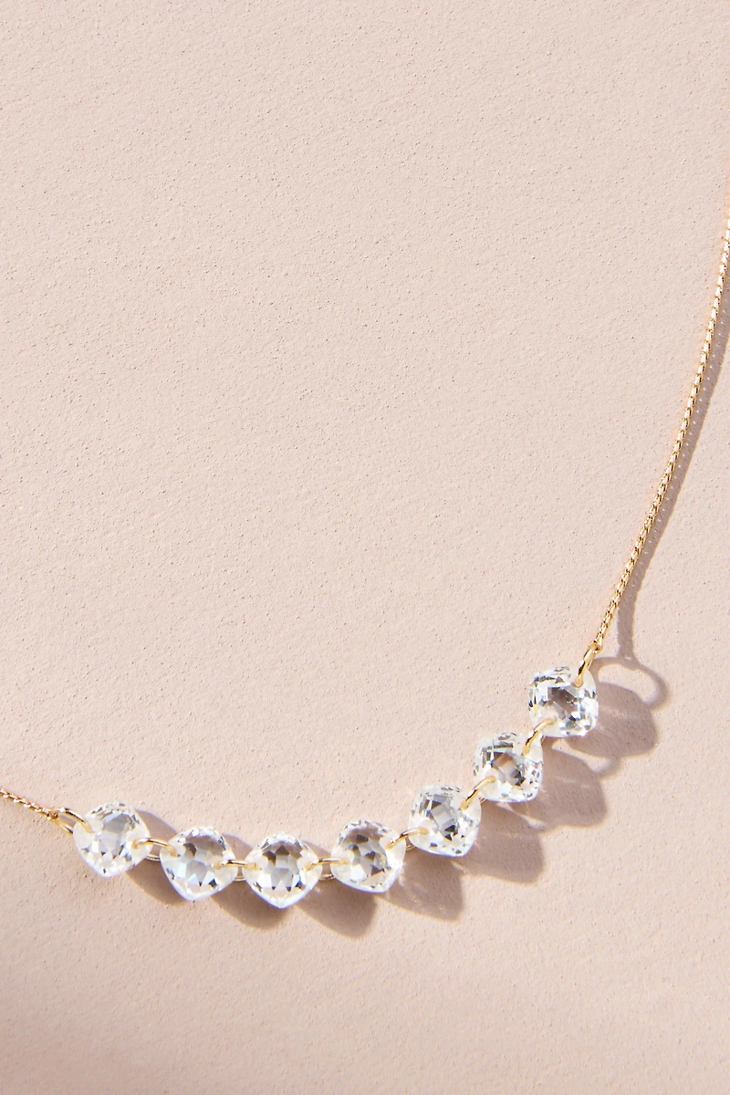 Rounded Crystals Short Necklace