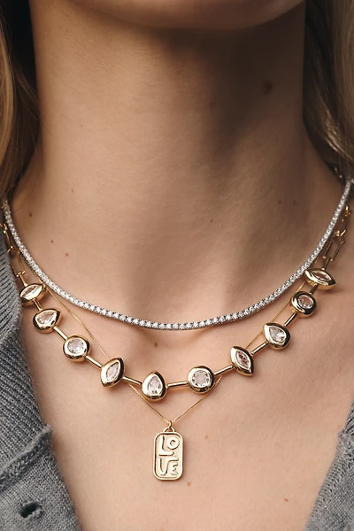 Paperclip Crystal Necklace