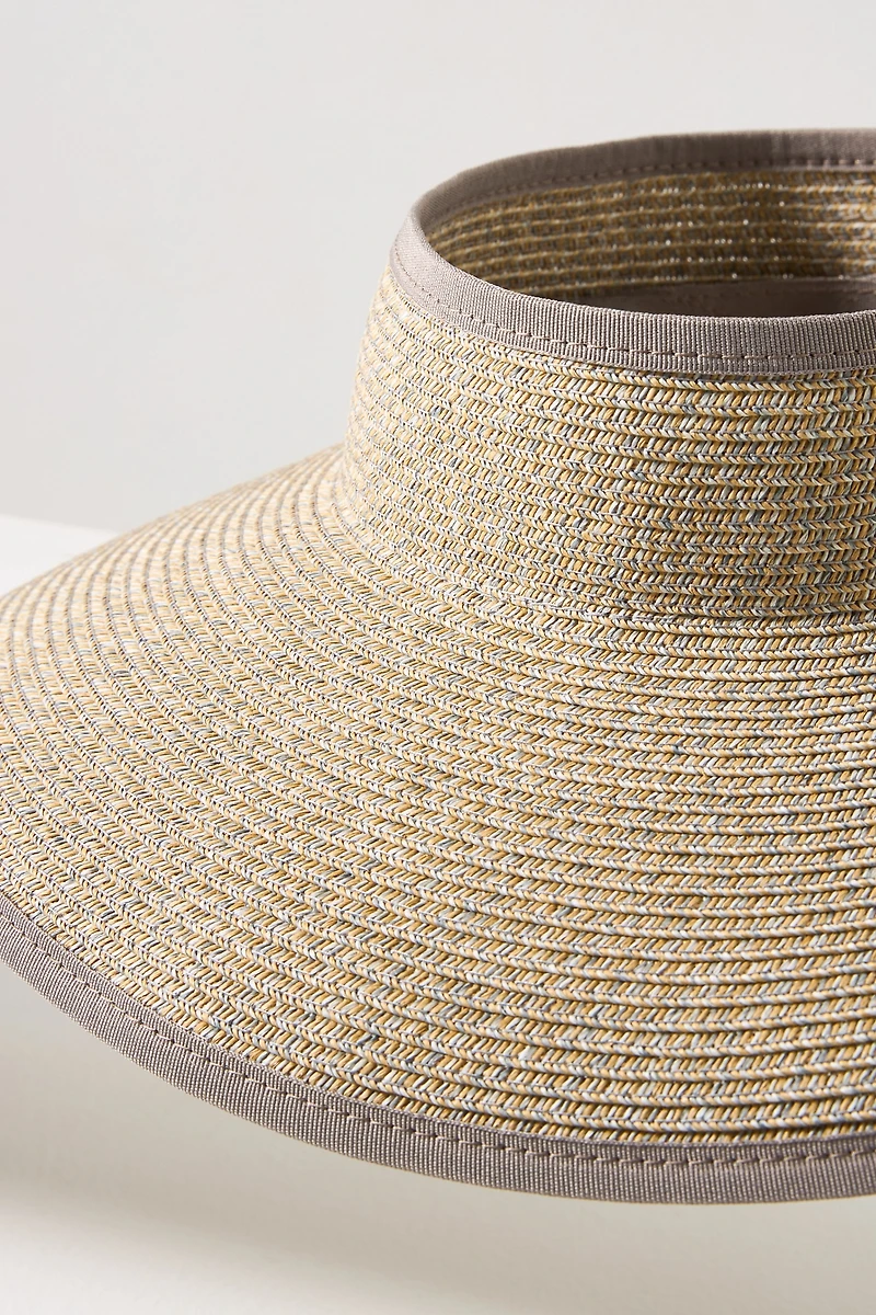 San Diego Hat Co. Wide-Brim Straw Visor