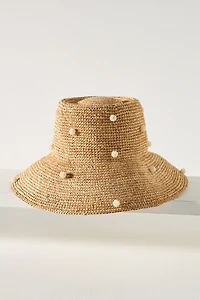San Diego Hat Co. Embellished Straw Bucket Hat