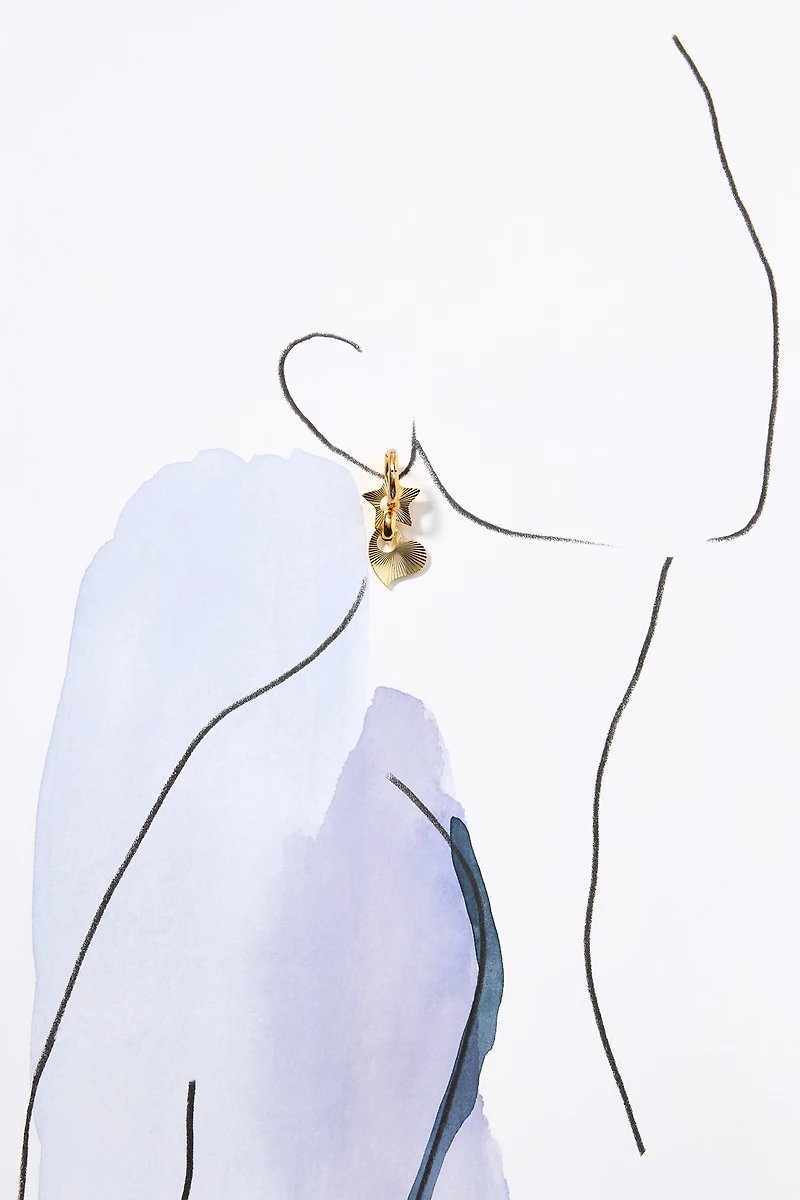 NOTTE Jewelry Starry Change of Heart Huggie Hoop Earrings